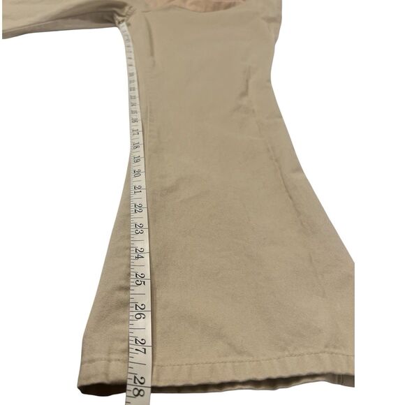 New Addition Maternity Khaki Pants Size 8 Straight Leg Beige Stretch Work Casual - Picture 6 of 9